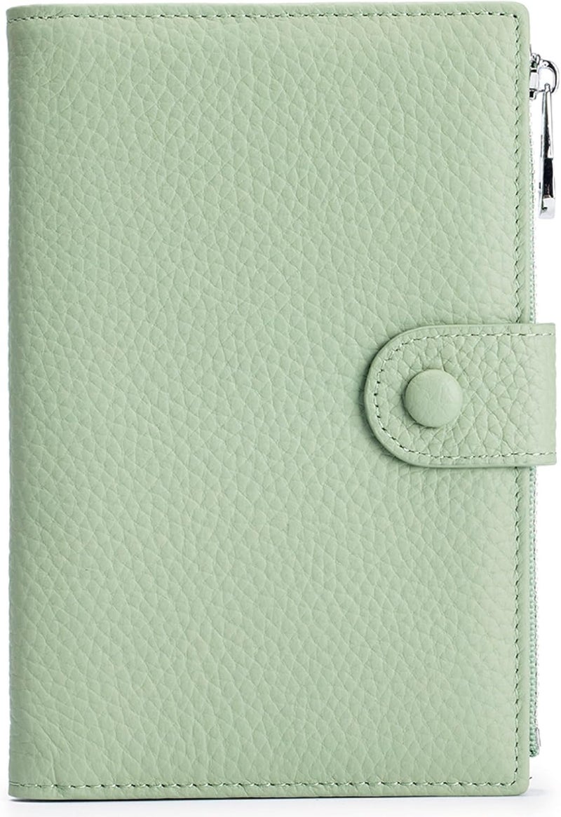 EutDett RFID Passport Wallet for Women, Slim Leather Passport Holder for Travel, Compact Travel Wallet with Zippered Coins Pocket and SIM Slots, Ladies Passport Cover - Image 1
